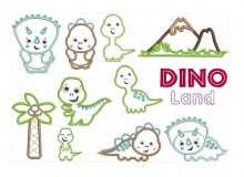 Stickserie Dino Land